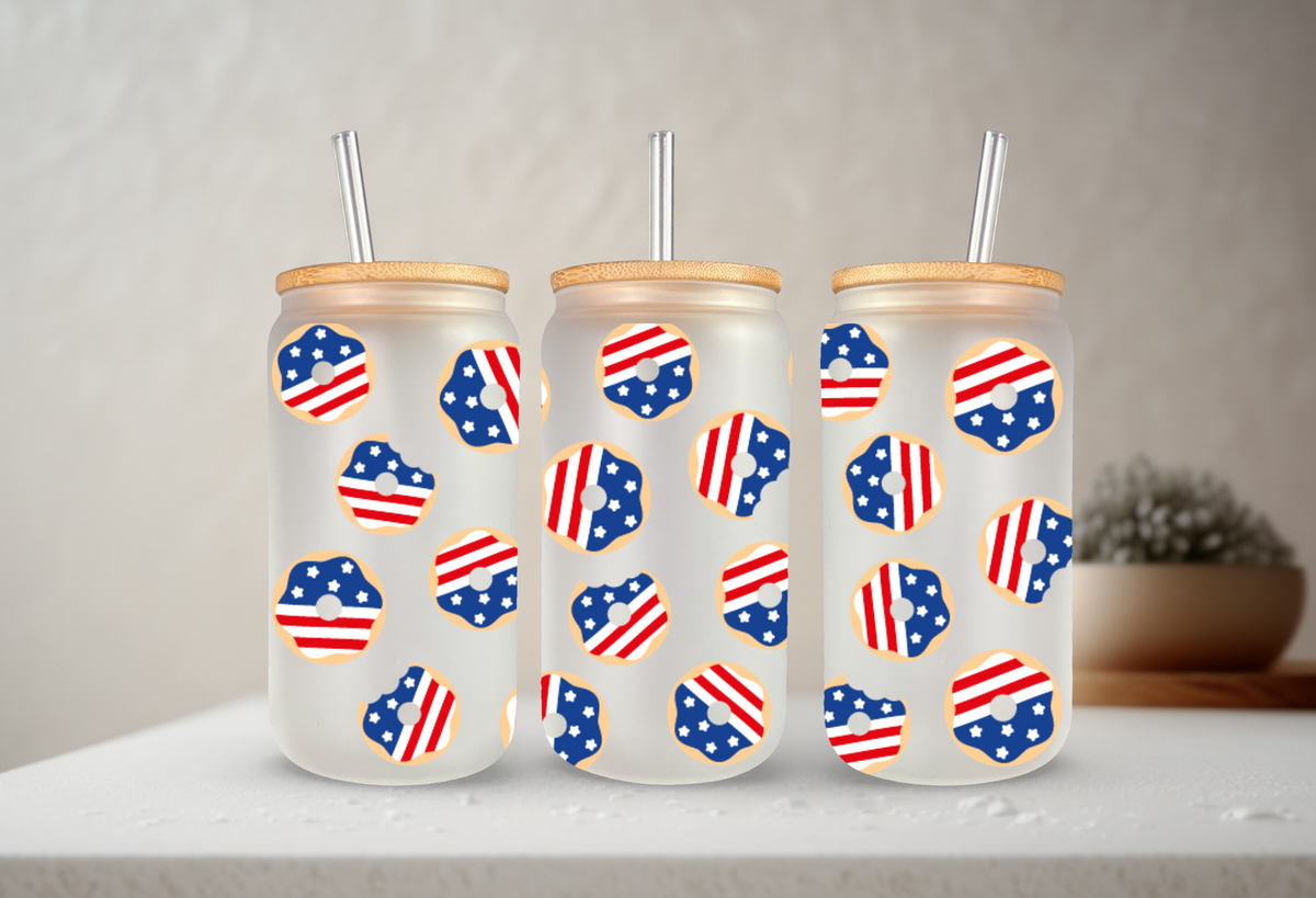 Patriotic Donuts | UVDTF Cup Wrap 20oz