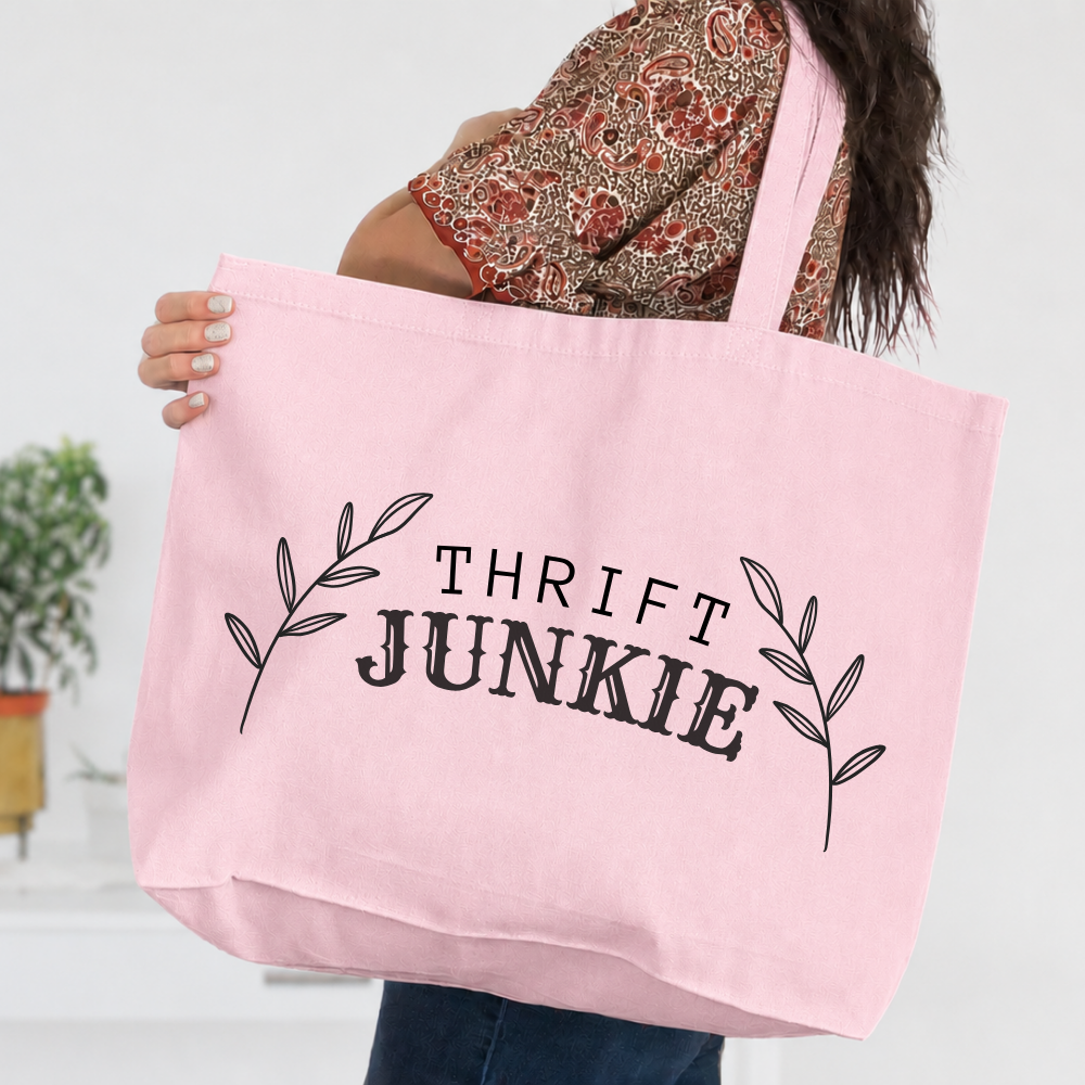 Thrift Junkie | Jumbo Canvas Tote Bag