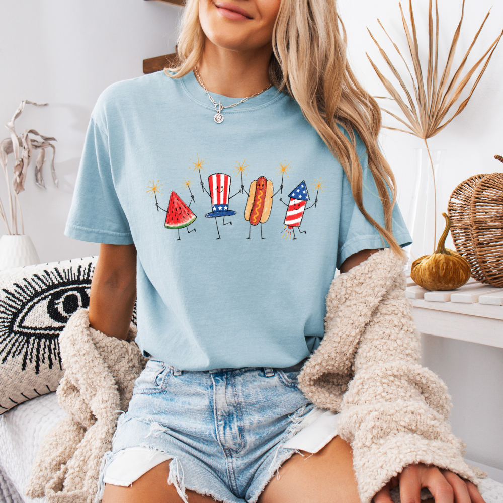 Patriotic Doodles | Unisex T-Shirt [COMFORT COLORS]