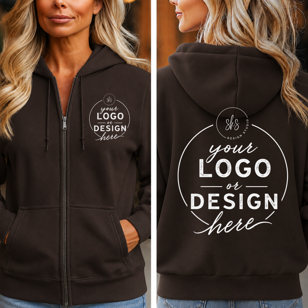CUSTOM LOGO | Unisex Zip Up Hoodie [GILDAN]