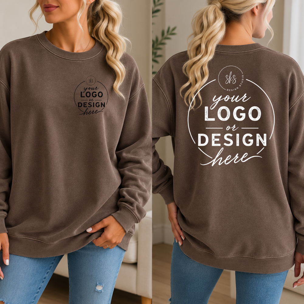 CUSTOM LOGO | Unisex Crewneck Sweatshirt [COMFORT COLORS]