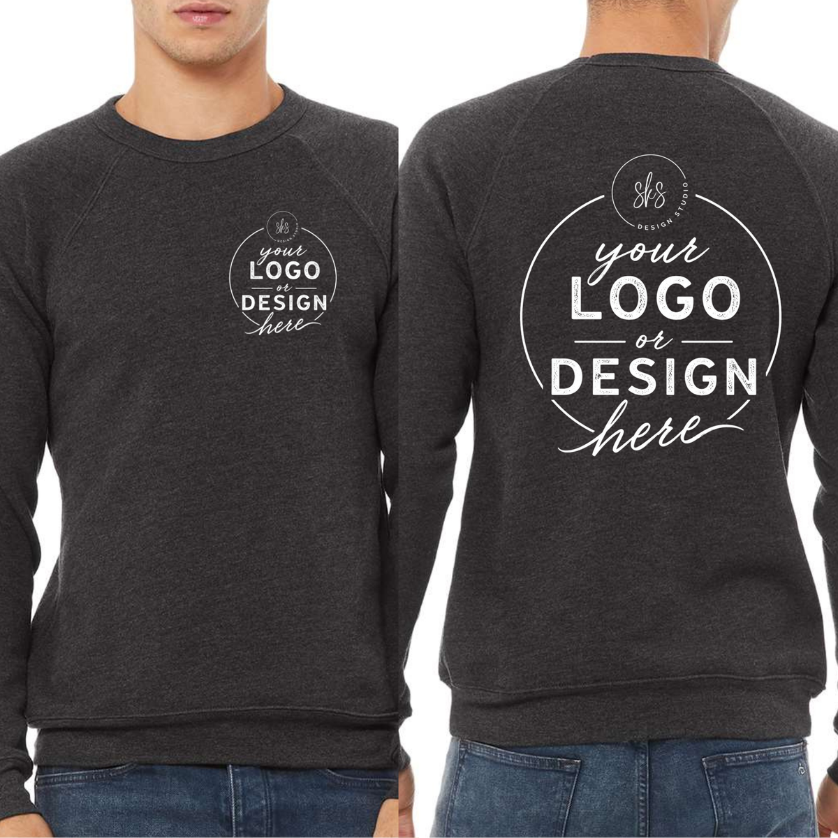 CUSTOM LOGO | Unisex Crewneck Sweatshirt [BELLA CANVAS]