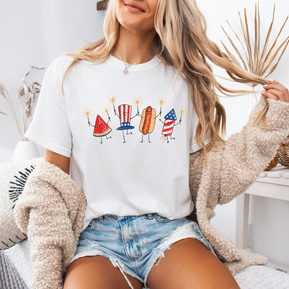Patriotic Doodles | Unisex T-Shirt [COMFORT COLORS]