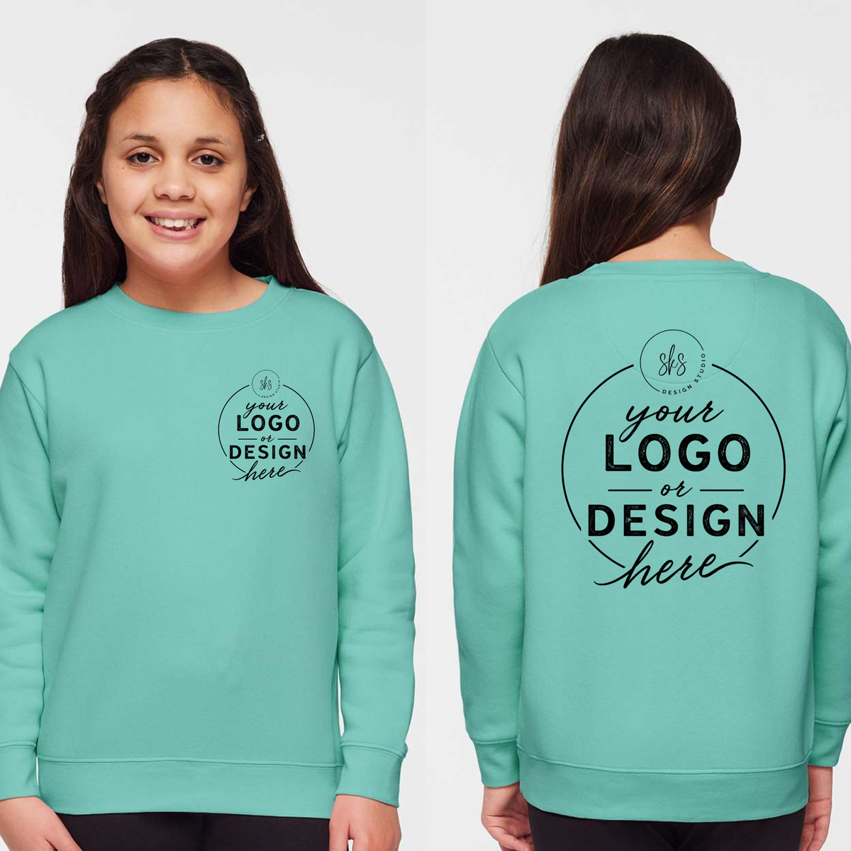 CUSTOM LOGO | Youth Crewneck Sweatshirt [LAT]
