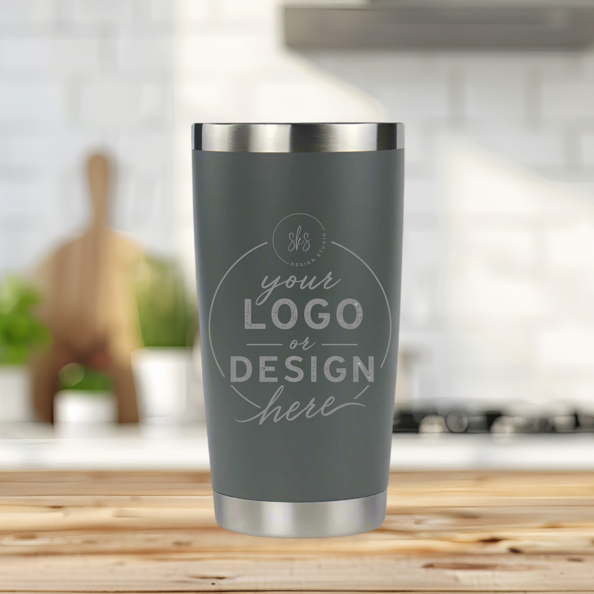 CUSTOM LOGO | ENGRAVED | 20oz Stainless Steel Tumbler