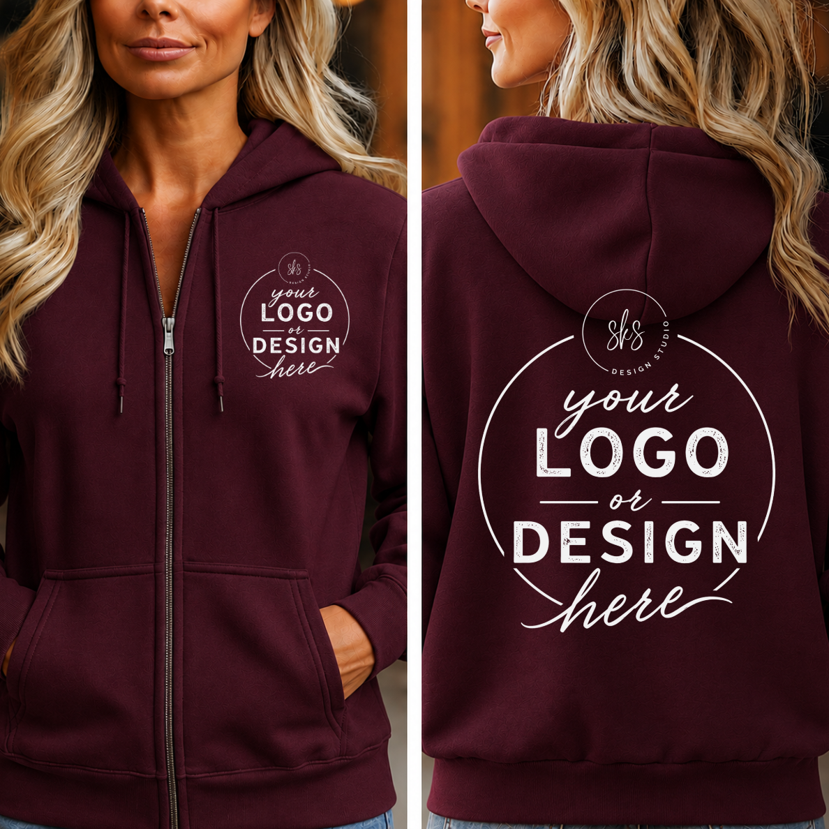 CUSTOM LOGO | Unisex Zip Up Hoodie [GILDAN]