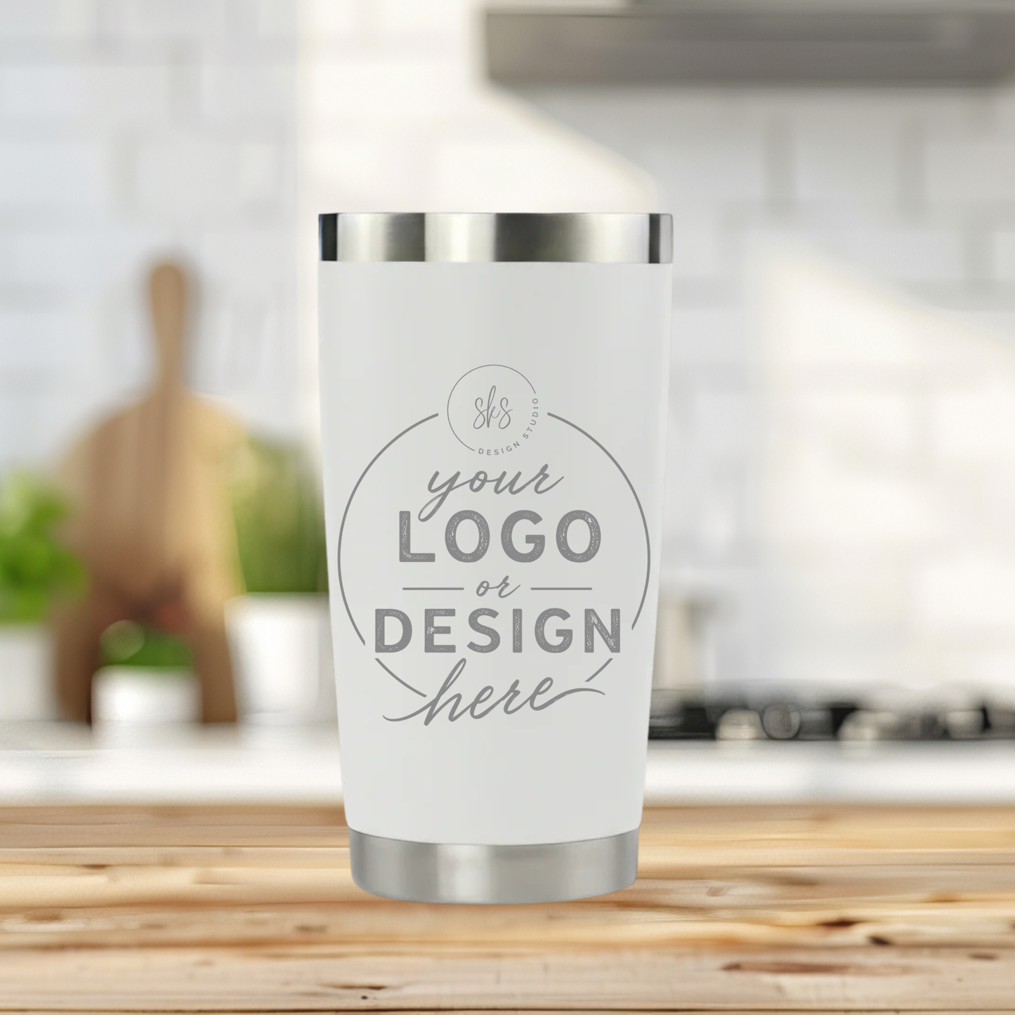 CUSTOM LOGO | ENGRAVED | 20oz Stainless Steel Tumbler