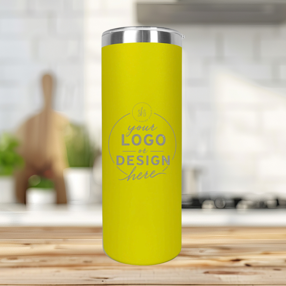 CUSTOM LOGO | ENGRAVED | 20oz Skinny Stainless Steel Tumbler