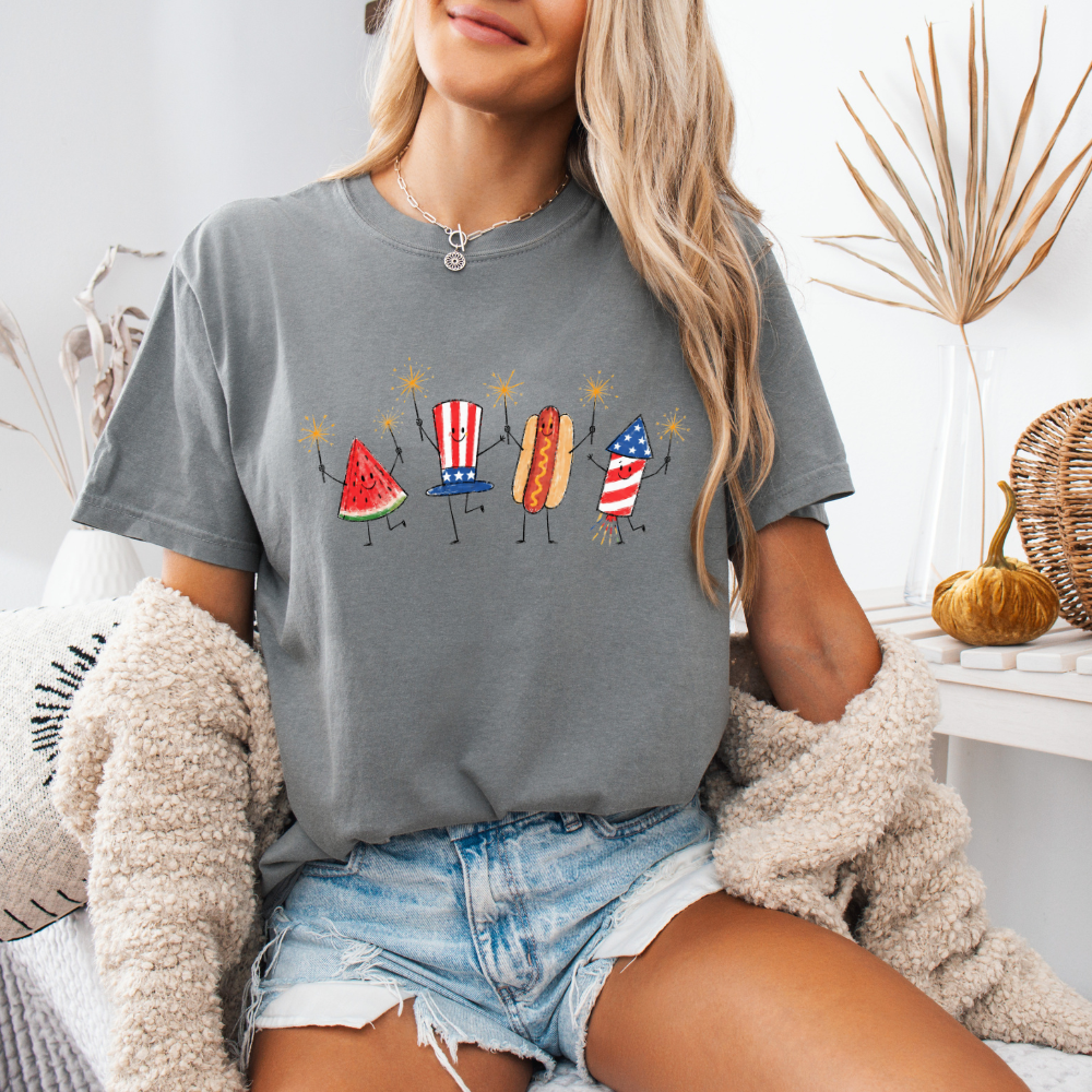 Patriotic Doodles | Unisex T-Shirt [COMFORT COLORS]