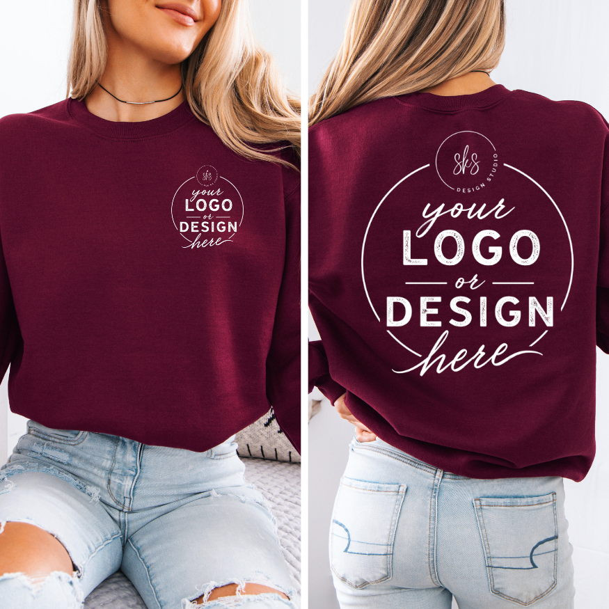 CUSTOM LOGO | Unisex Crewneck Sweatshirt [GILDAN]