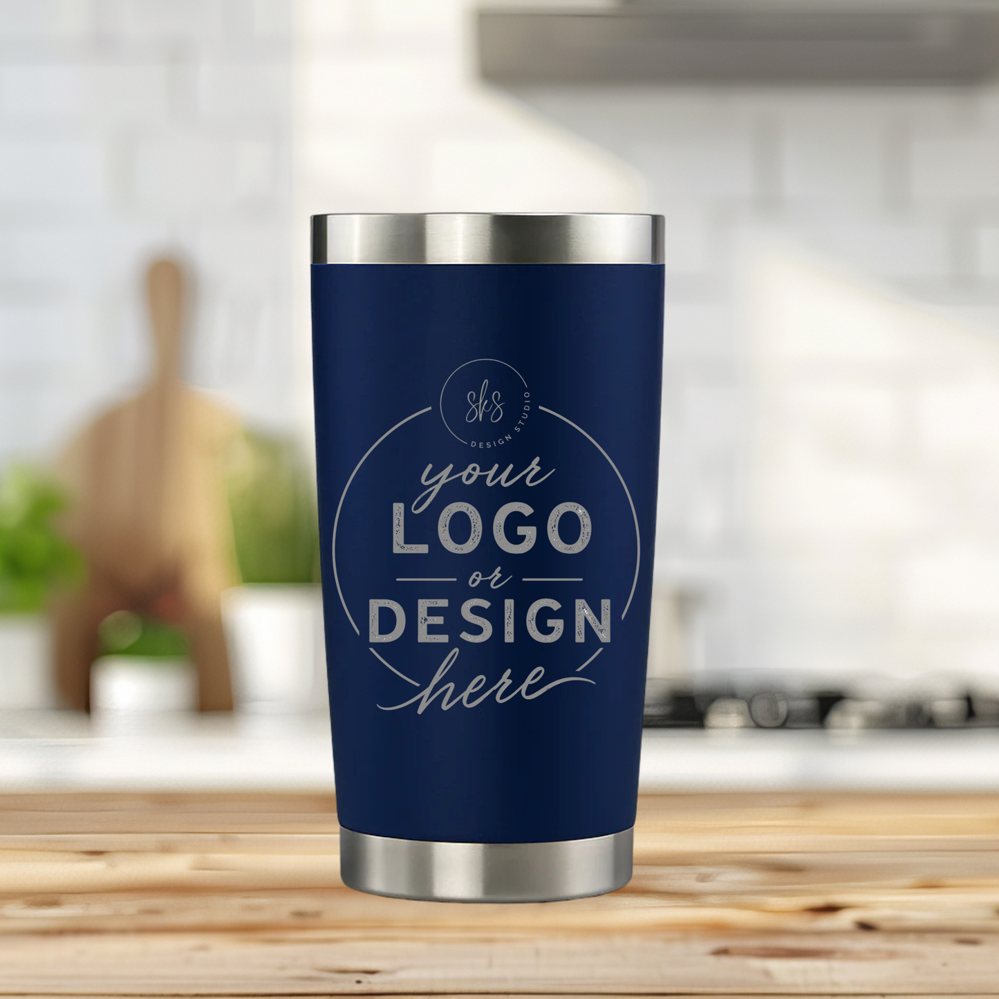 CUSTOM LOGO | ENGRAVED | 20oz Stainless Steel Tumbler