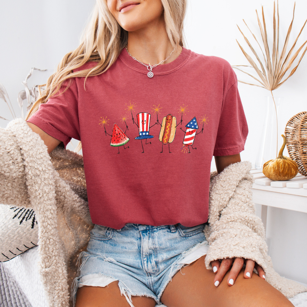 Patriotic Doodles | Unisex T-Shirt [COMFORT COLORS]