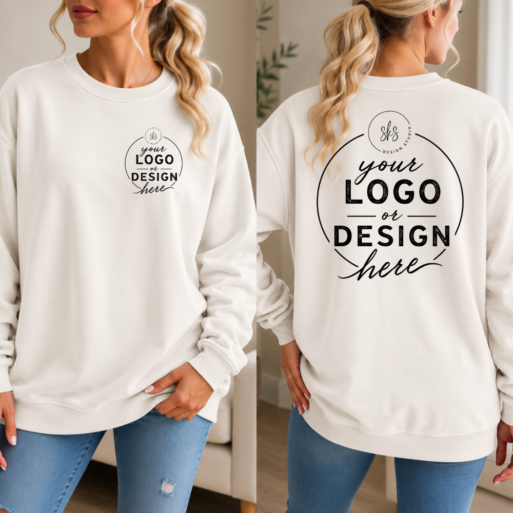 CUSTOM LOGO | Unisex Crewneck Sweatshirt [COMFORT COLORS]