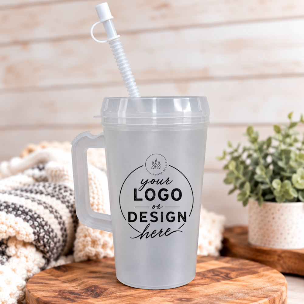 CUSTOM LOGO | UVDTF | 34oz Mega Trucker Mug