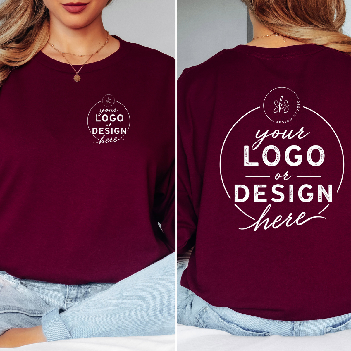 CUSTOM LOGO | Unisex Long Sleeve Shirt [GILDAN]