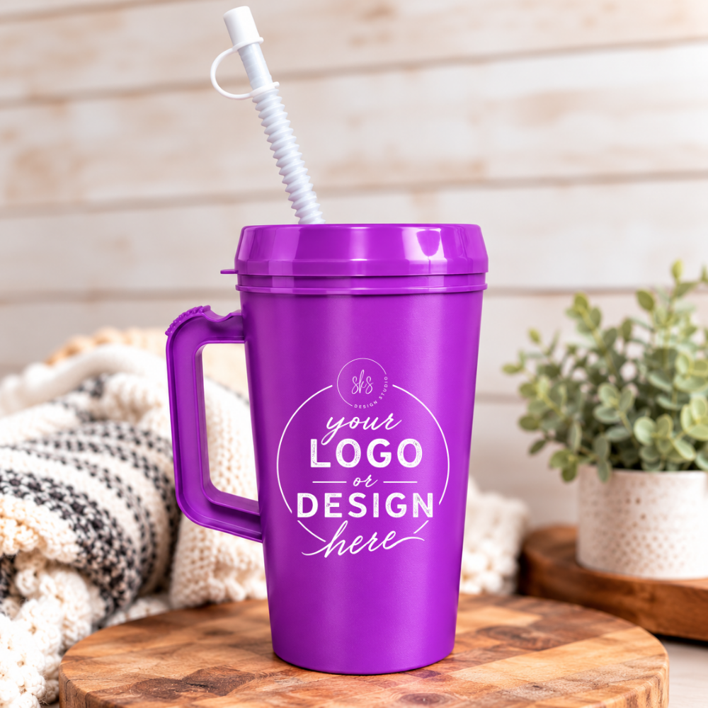 CUSTOM LOGO | UVDTF | 34oz Mega Trucker Mug