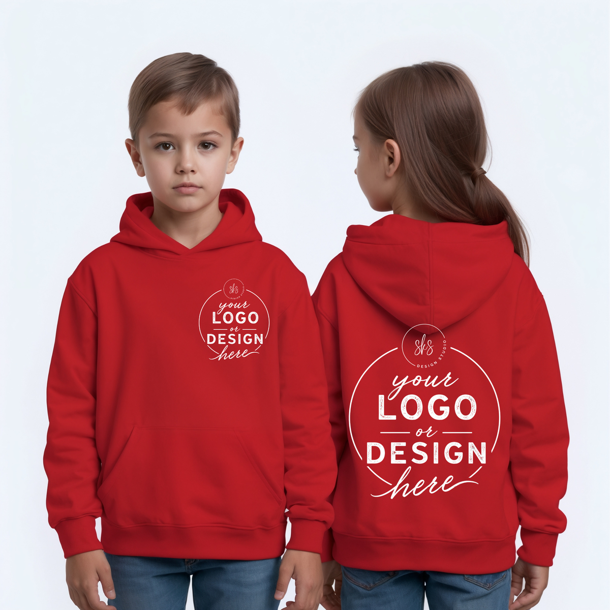 CUSTOM LOGO | Youth Unisex Hoodie Sweatshirt [GILDAN]