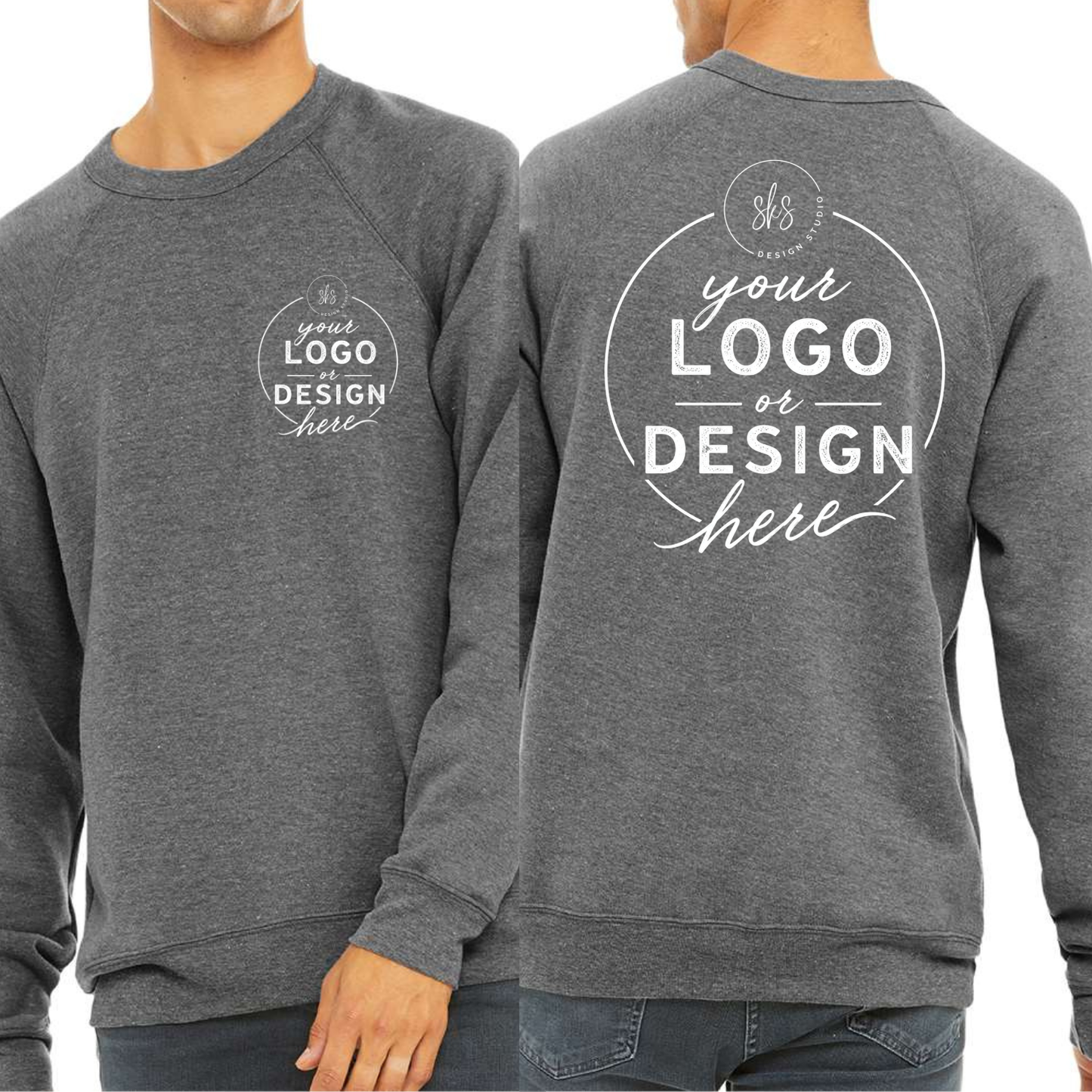 CUSTOM LOGO | Unisex Crewneck Sweatshirt [BELLA CANVAS]