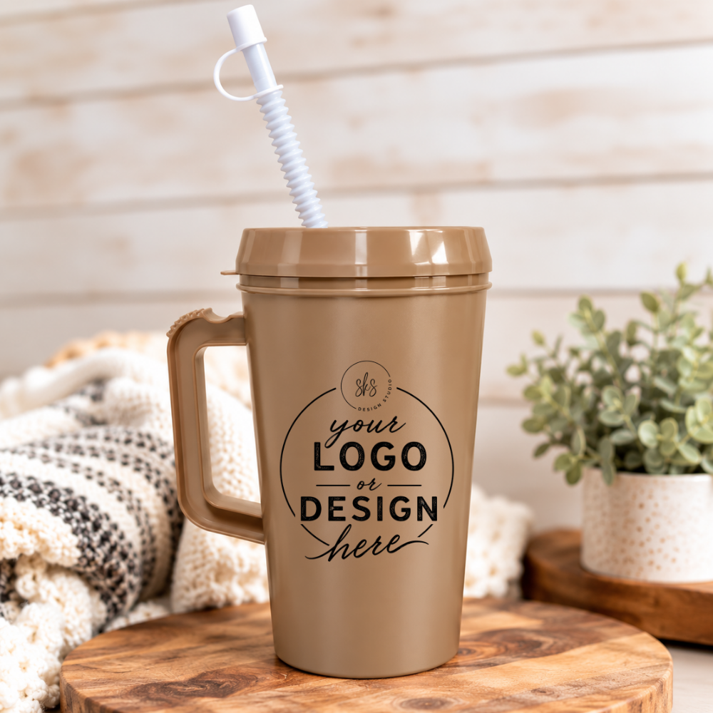 CUSTOM LOGO | UVDTF | 34oz Mega Trucker Mug