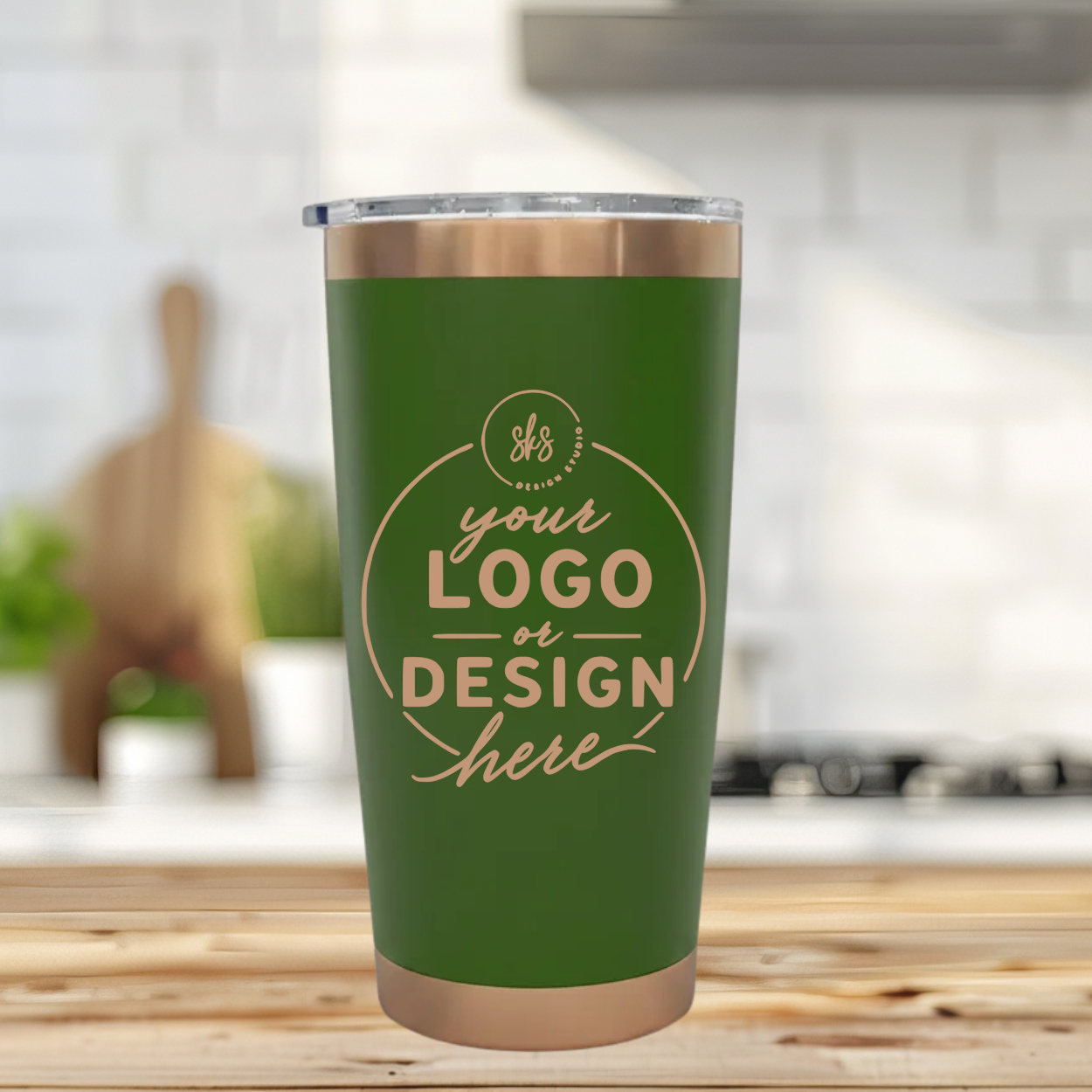 CUSTOM LOGO | ENGRAVED | 20oz Stainless Steel Tumbler