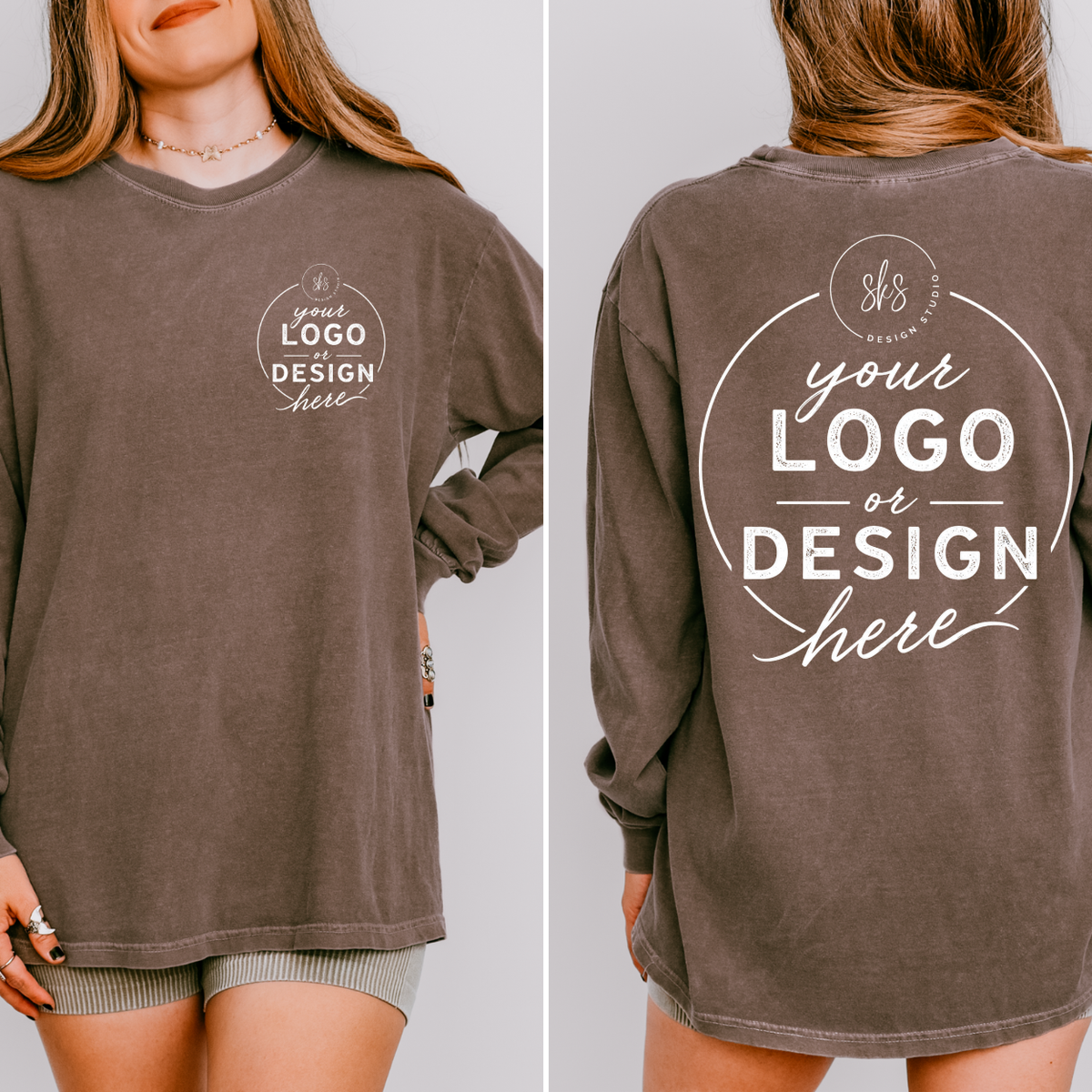 CUSTOM LOGO | Unisex Long Sleeve Shirt [COMFORT COLORS]