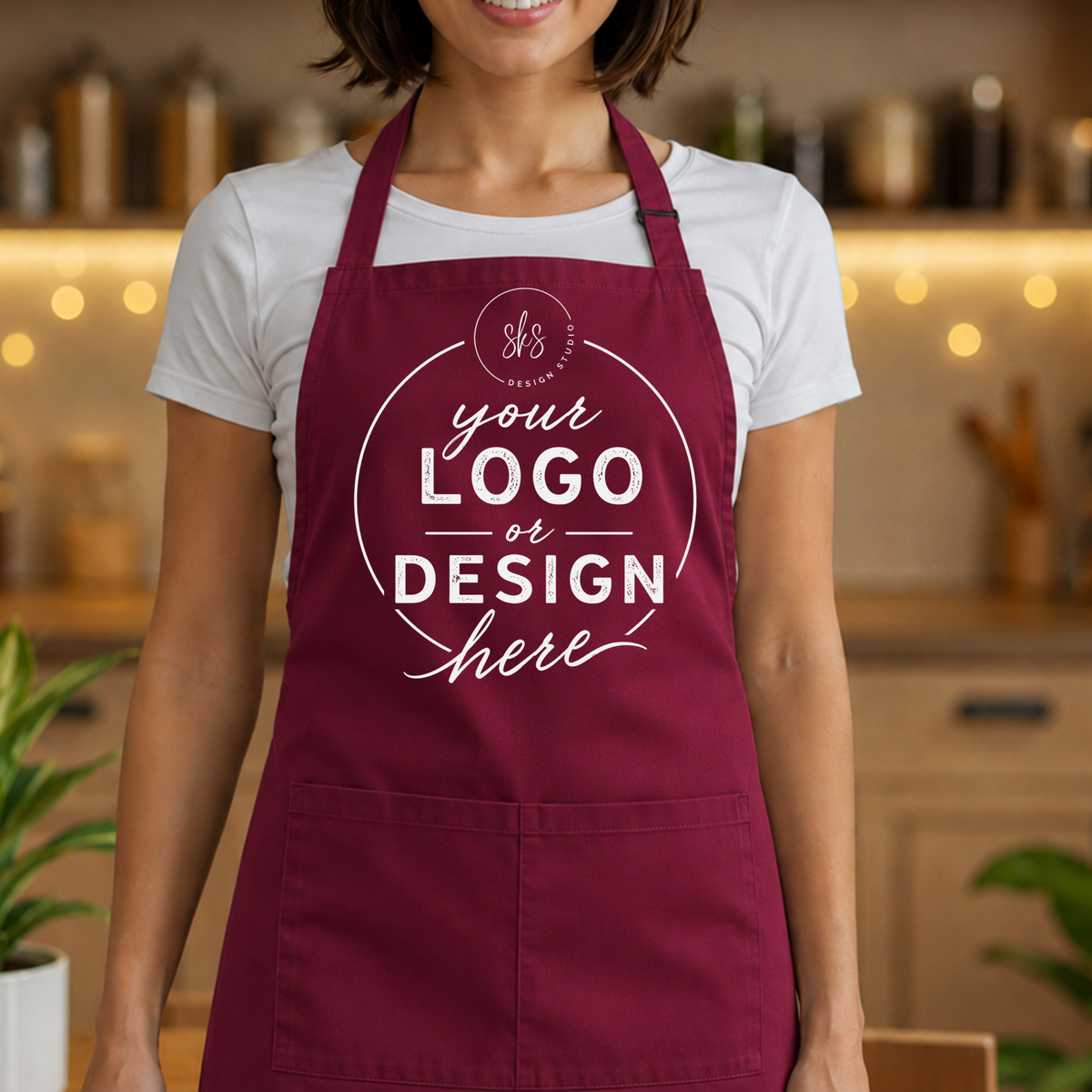 CUSTOM LOGO | Apron with Pocket