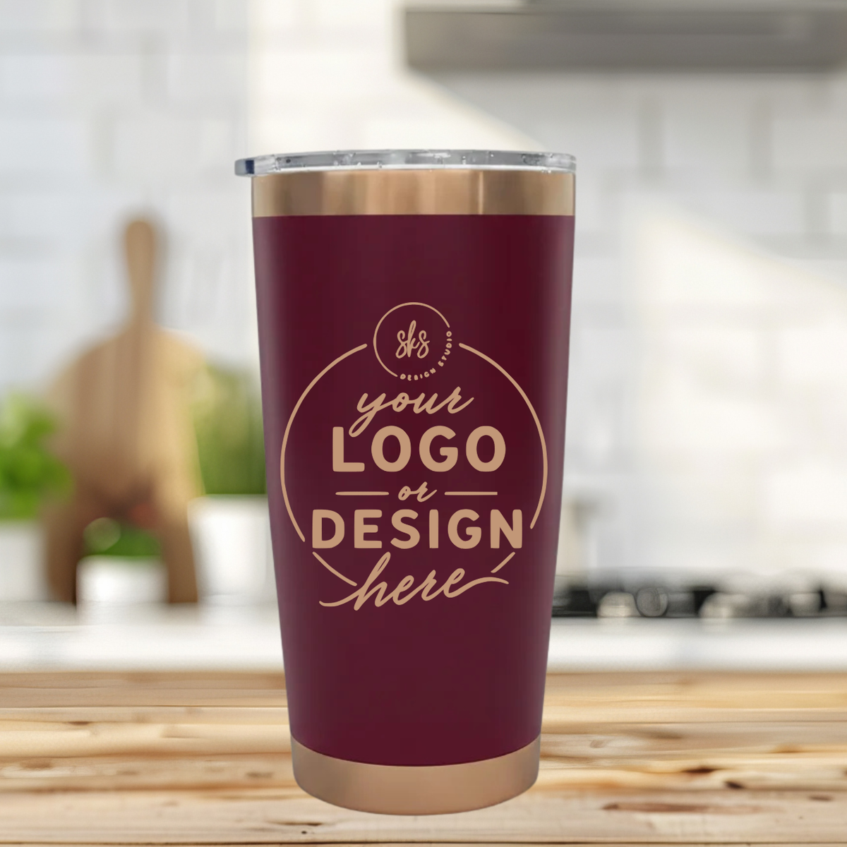 CUSTOM LOGO | ENGRAVED | 20oz Stainless Steel Tumbler