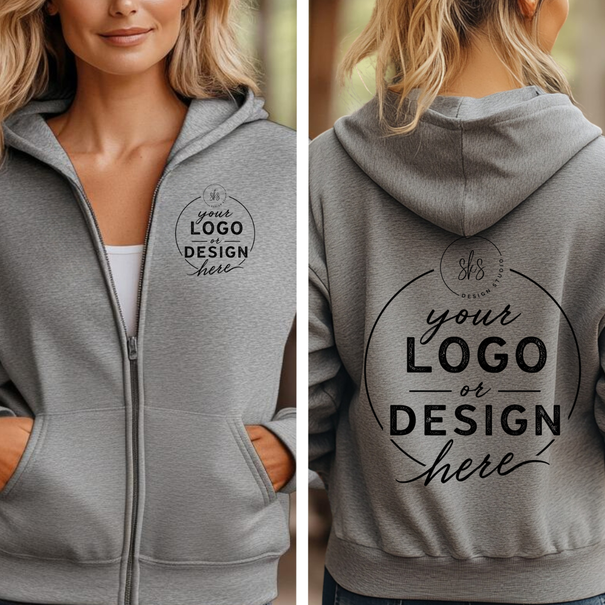 CUSTOM LOGO | Unisex Zip Up Hoodie [GILDAN]