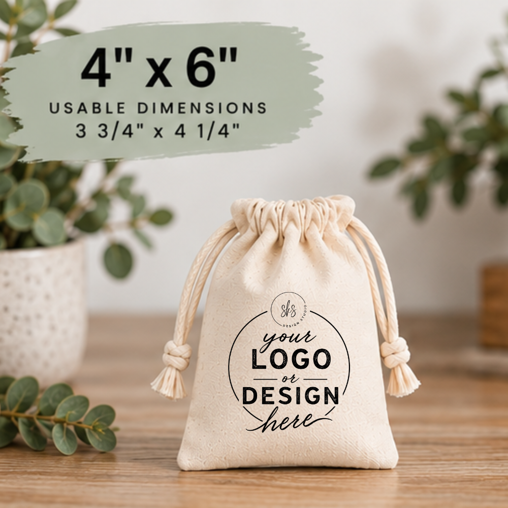 CUSTOM LOGO | Reusable Cotton Gift Bag Pouches