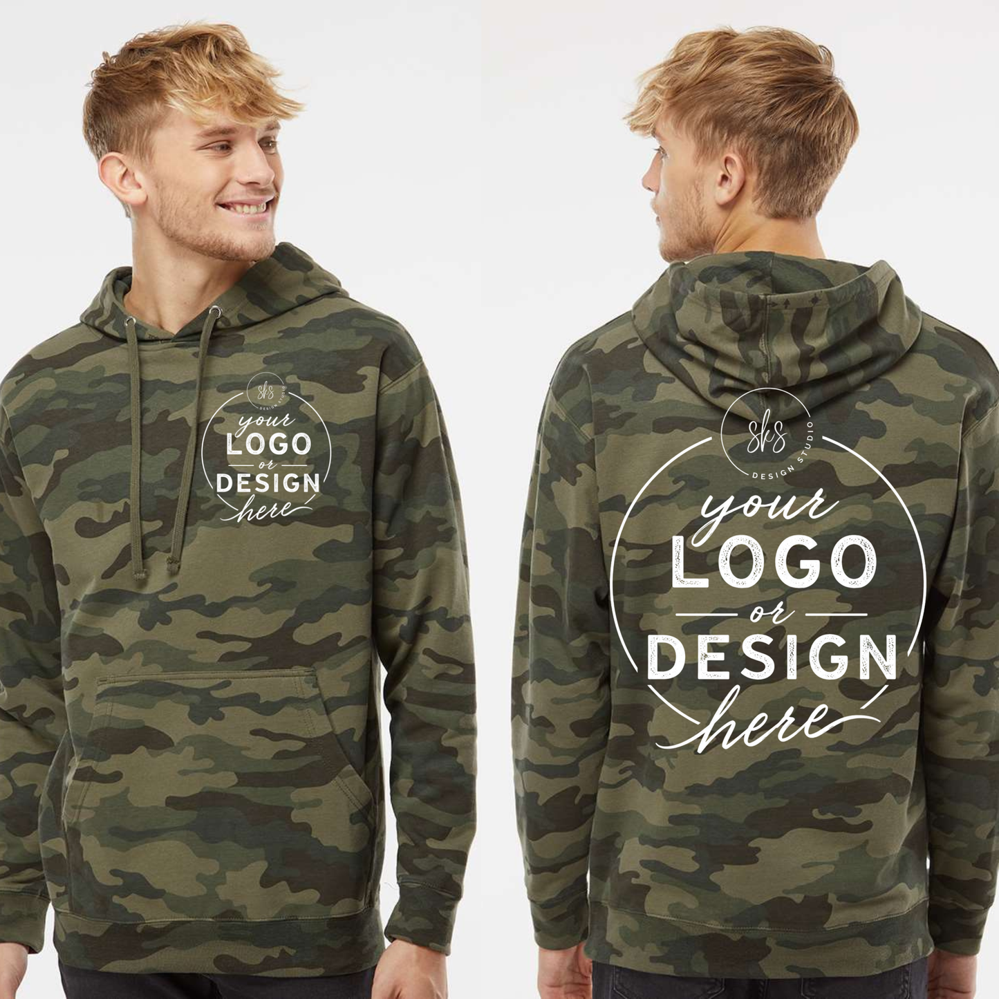 CUSTOM LOGO | Unisex Camo Hoodie [INDEPENDENT TRADING CO.]