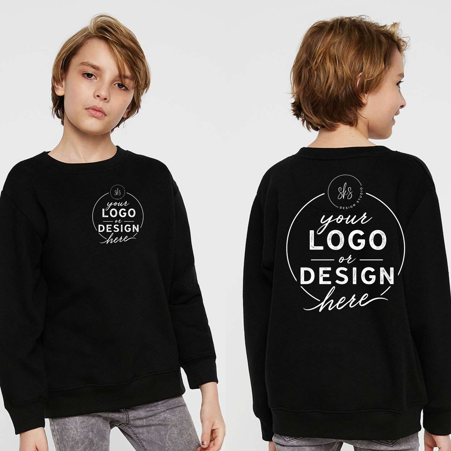 CUSTOM LOGO | Youth Crewneck Sweatshirt [LAT]
