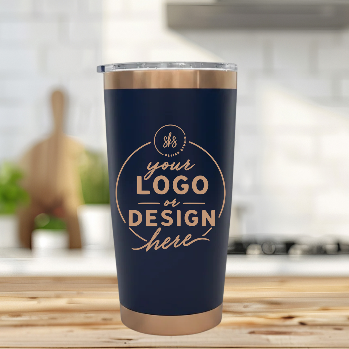 CUSTOM LOGO | ENGRAVED | 20oz Stainless Steel Tumbler
