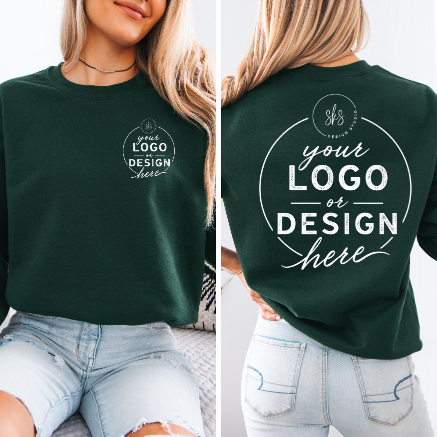 CUSTOM LOGO | Unisex Crewneck Sweatshirt [GILDAN]