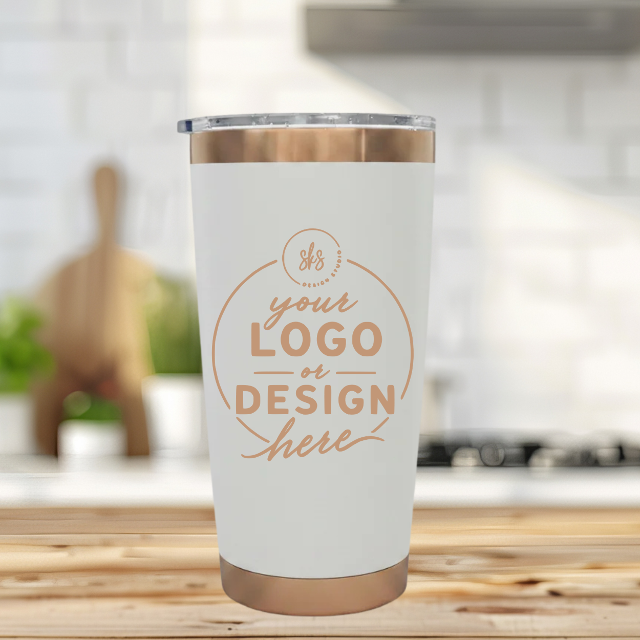 CUSTOM LOGO | ENGRAVED | 20oz Stainless Steel Tumbler