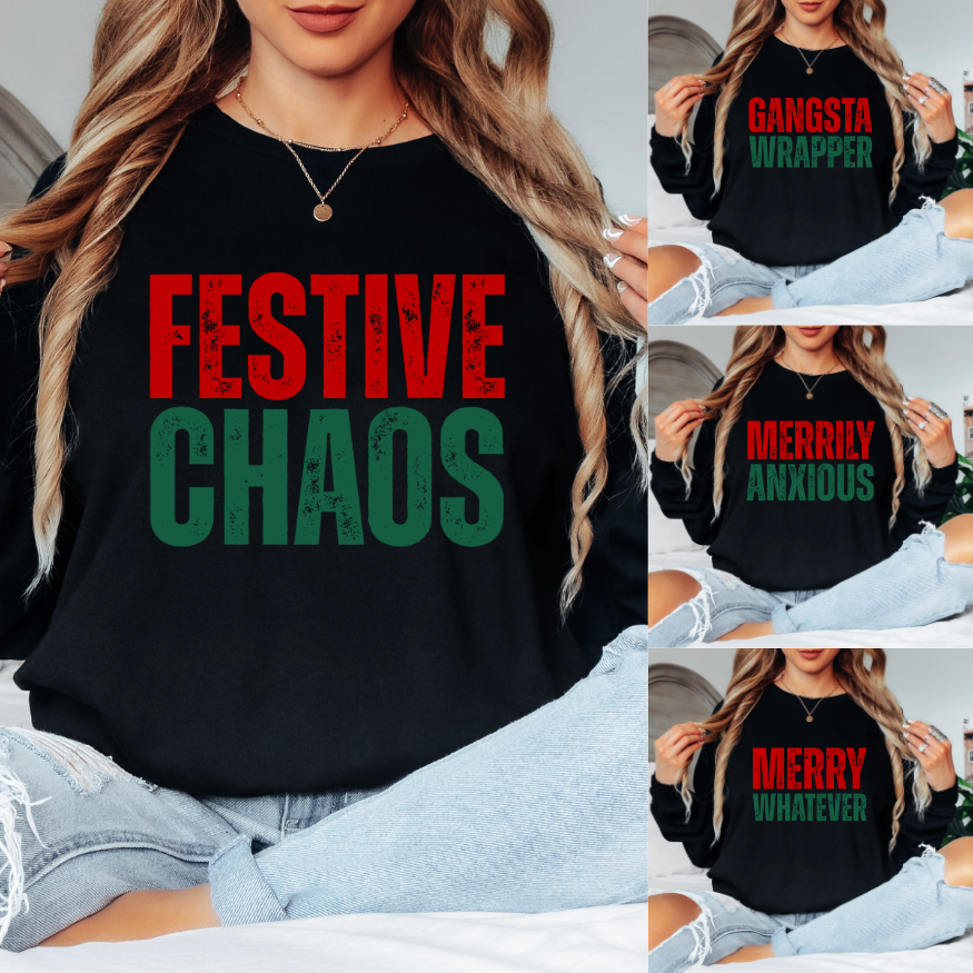 Festive Chaos | Unisex Long Sleeve Shirt