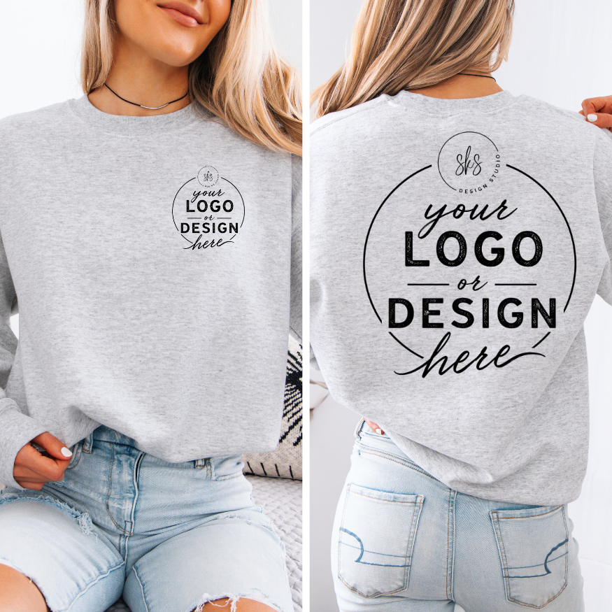 CUSTOM LOGO | Unisex Crewneck Sweatshirt [GILDAN]