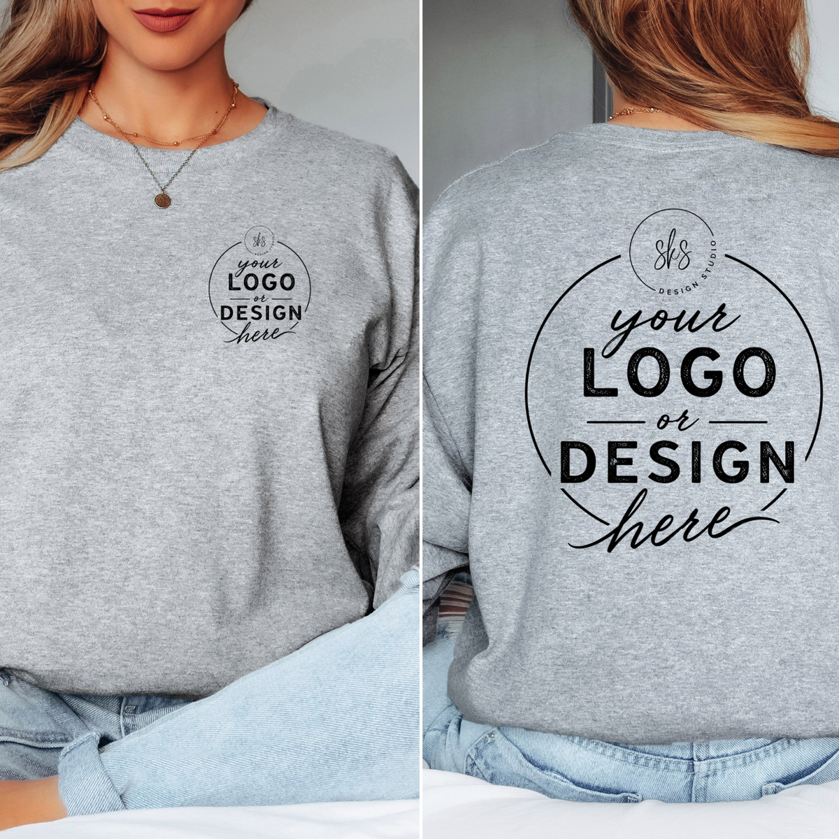 CUSTOM LOGO | Unisex Long Sleeve Shirt [GILDAN]