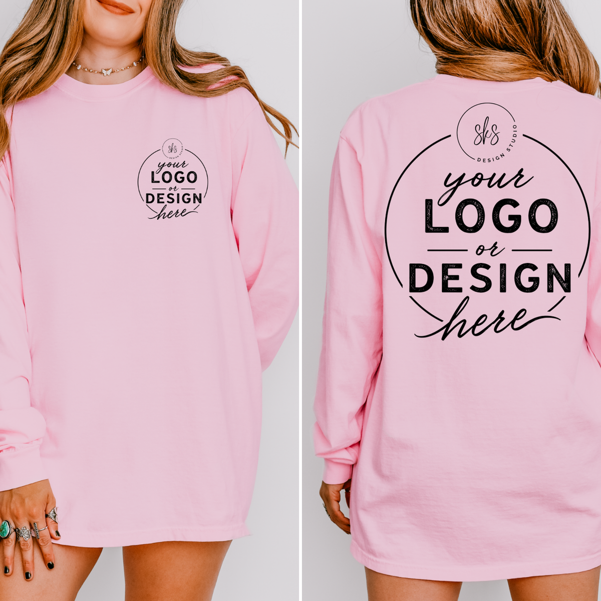 CUSTOM LOGO | Unisex Long Sleeve Shirt [COMFORT COLORS]