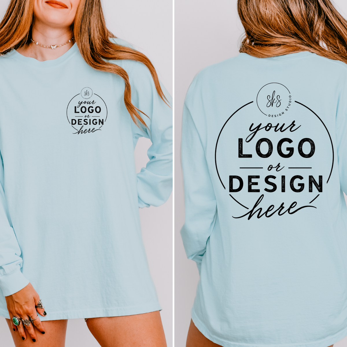 CUSTOM LOGO | Unisex Long Sleeve Shirt [COMFORT COLORS]