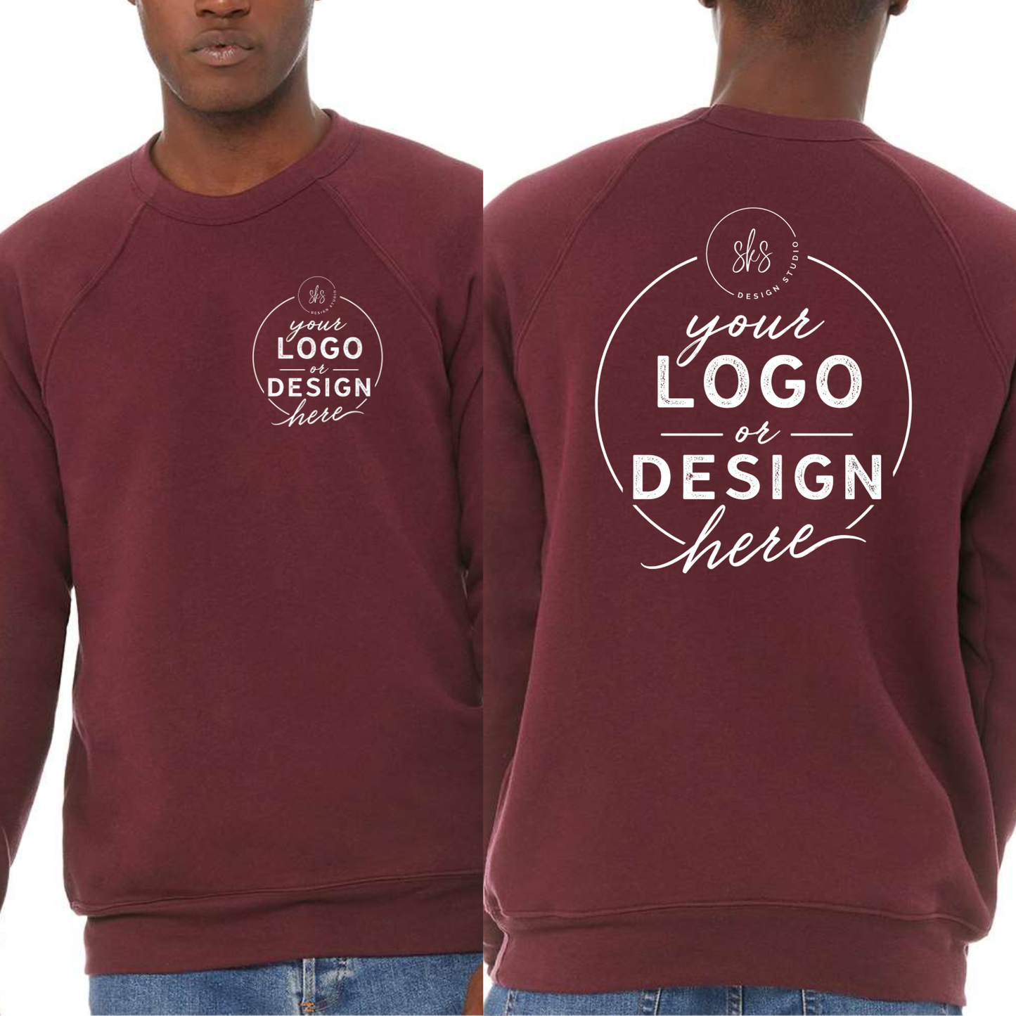 CUSTOM LOGO | Unisex Crewneck Sweatshirt [BELLA CANVAS]