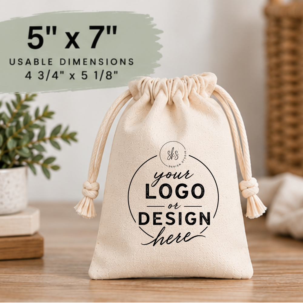 CUSTOM LOGO | Reusable Cotton Gift Bag Pouches