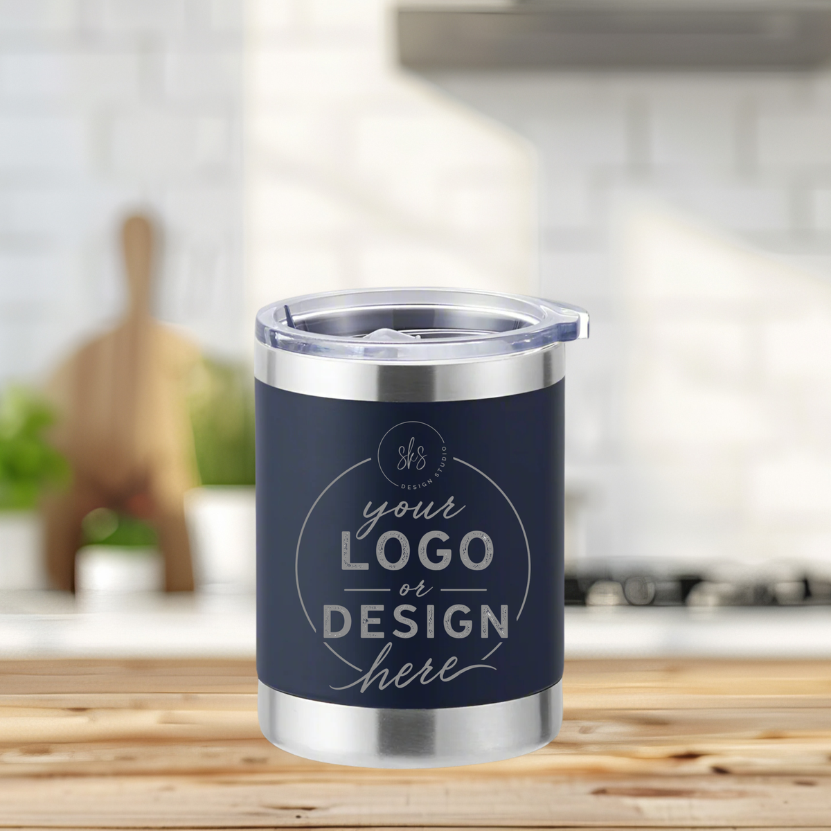 CUSTOM LOGO | ENGRAVED | 10oz Stainless Steel Tumbler