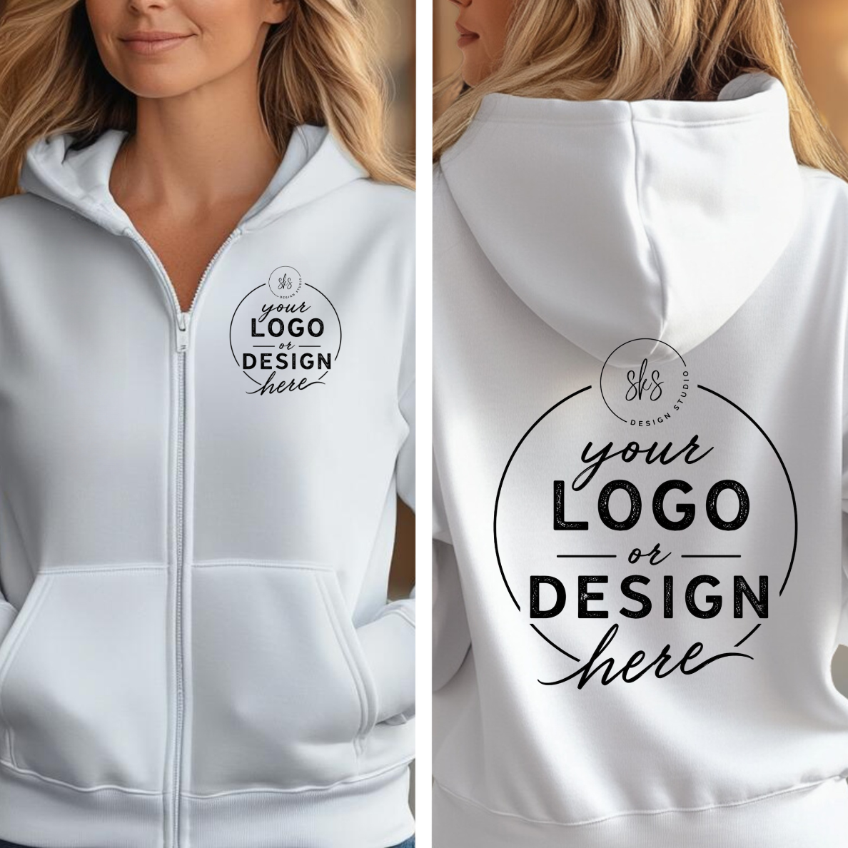 CUSTOM LOGO | Unisex Zip Up Hoodie [GILDAN]