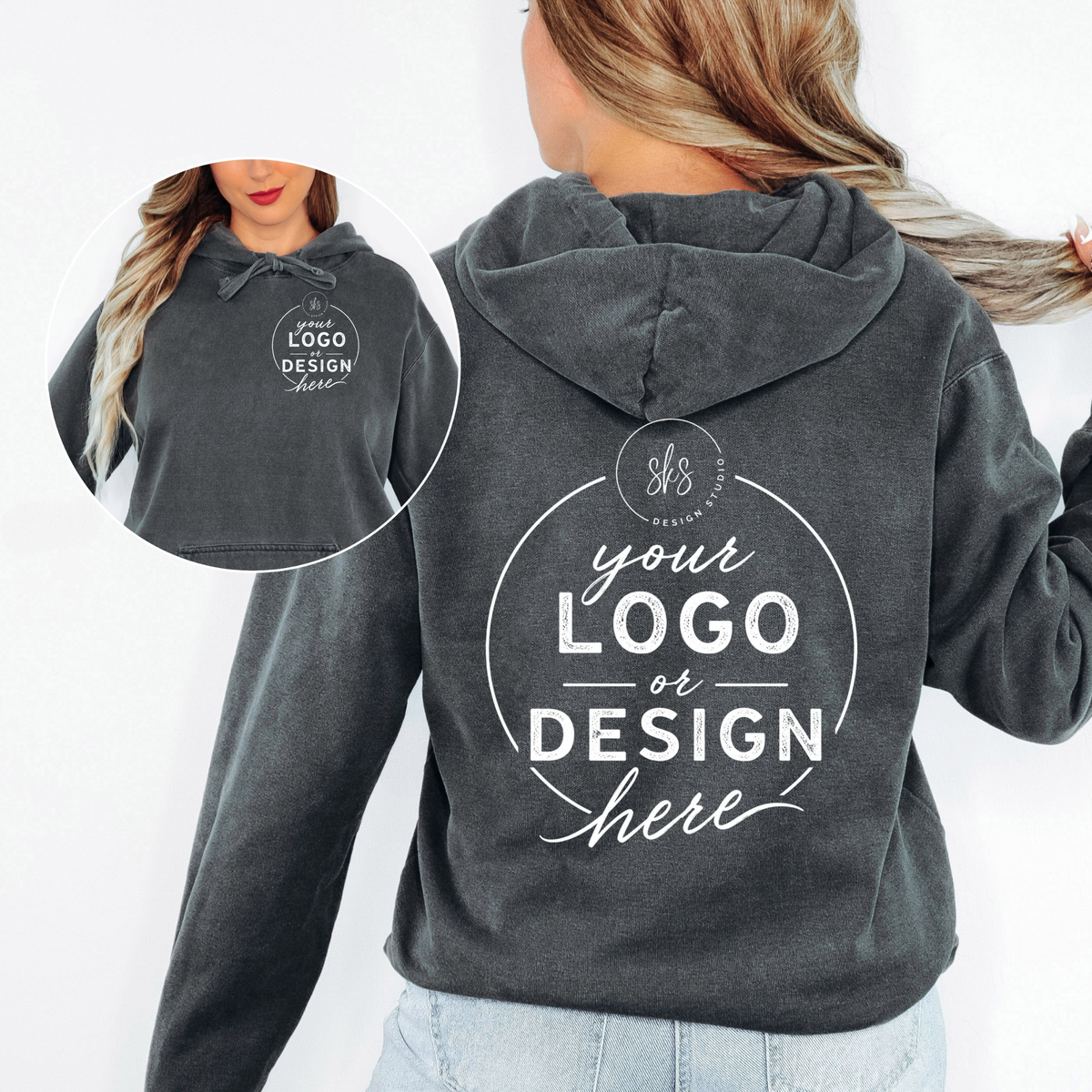 CUSTOM LOGO | Unisex Hoodie Sweatshirt [COMFORT COLORS]