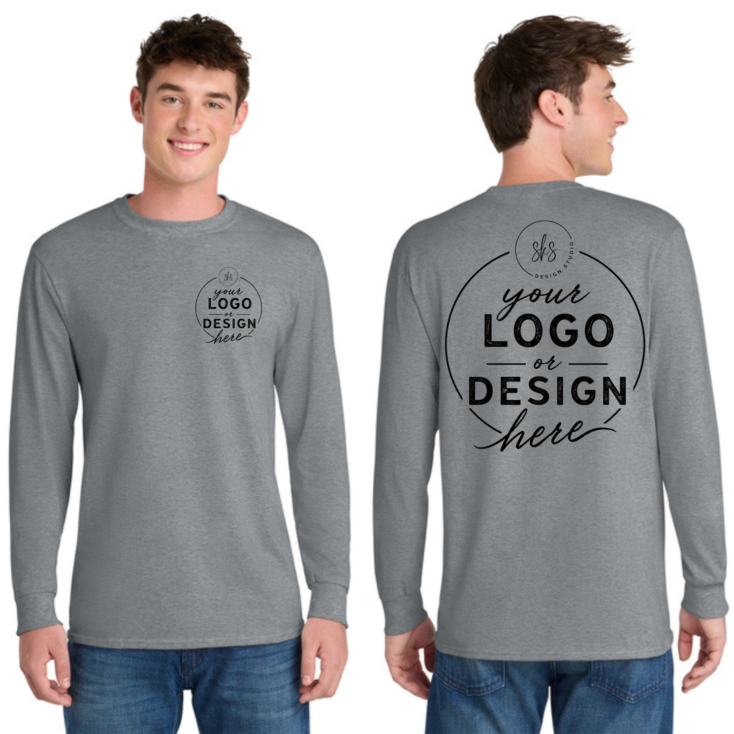 CUSTOM LOGO | Tall Long Sleeve Shirt [Port & Co]