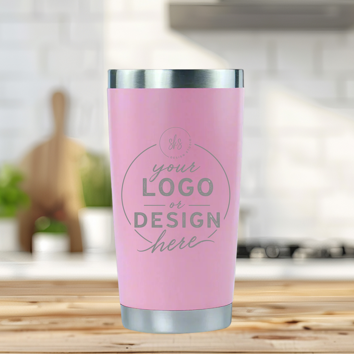 CUSTOM LOGO | ENGRAVED | 20oz Stainless Steel Tumbler
