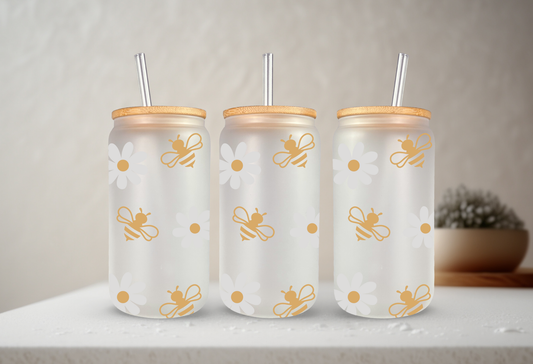 Honey Bee & Daisy | UVDTF Cup Wrap 20oz