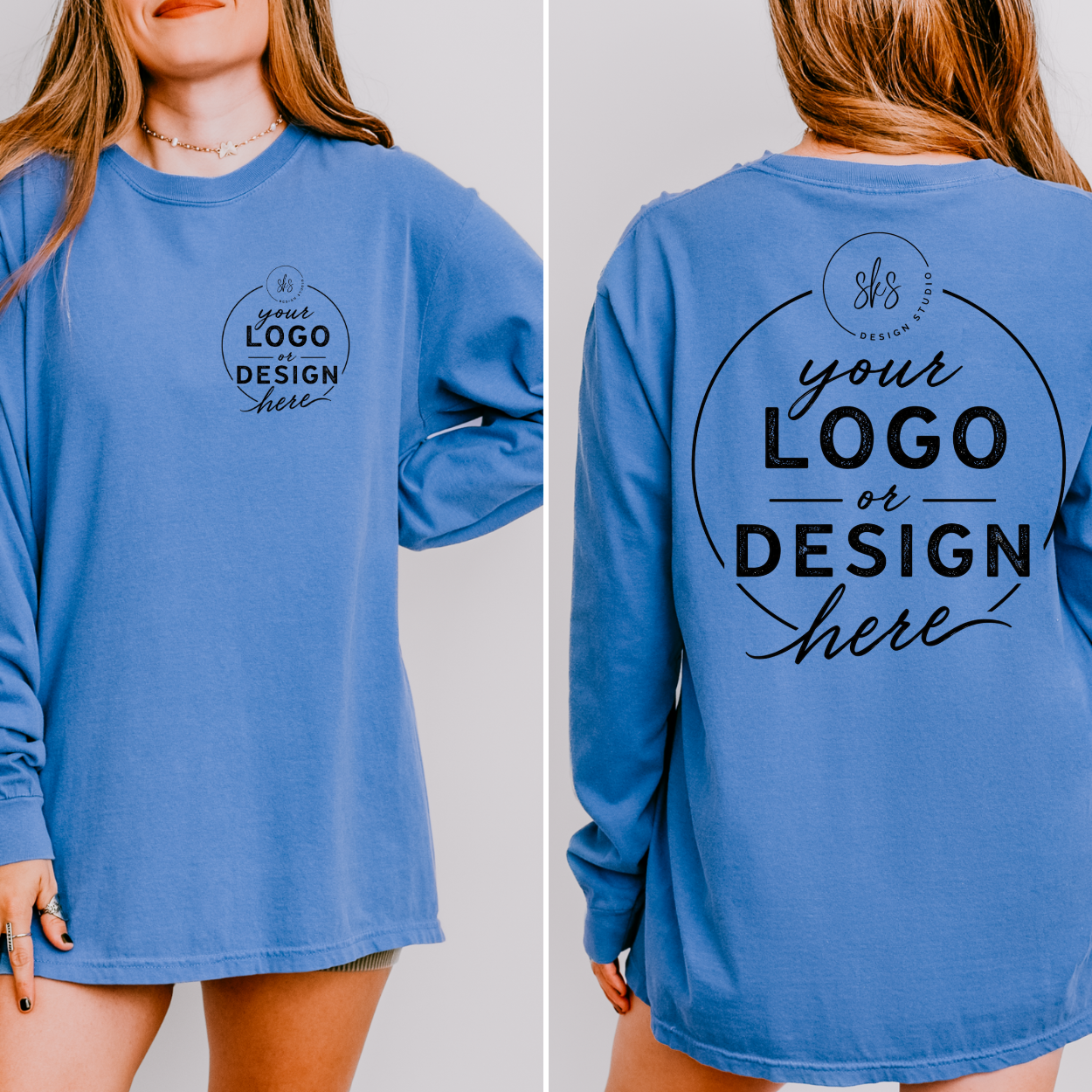 CUSTOM LOGO | Unisex Long Sleeve Shirt [COMFORT COLORS]