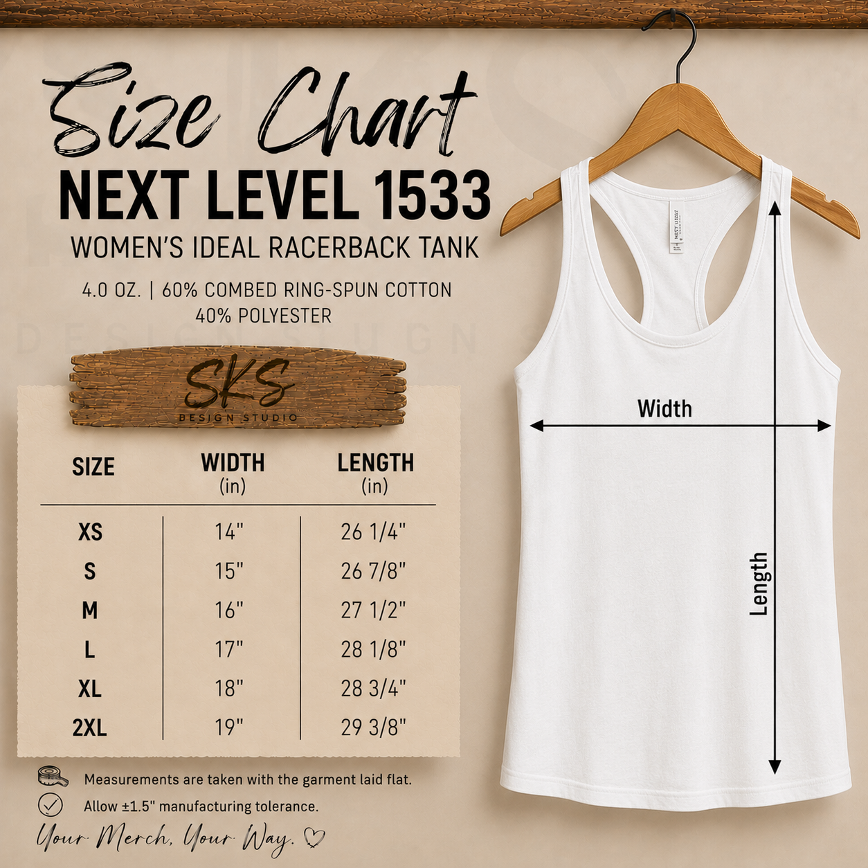 CUSTOM LOGO | Women's Racerback Tank Top [NEXT LEVEL]