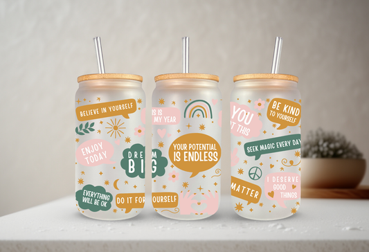 Self Love Notes | UVDTF Cup Wrap 20oz